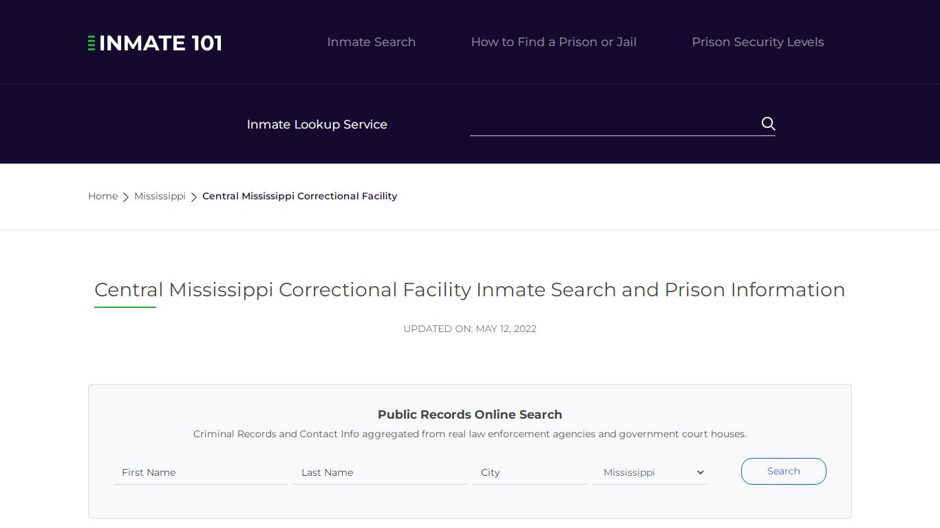Central Mississippi Correctional Facility Inmate Search ...